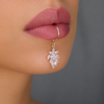Gold lip ring