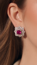 Ruby Bloom Earrings - Image 2