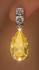 Yellow Drop Earrings - Image 4