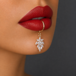 Gold lip ring - Image 2